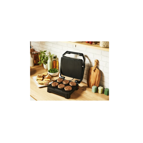 Kontaktgrill 2 000 W, Edelstahl, 3 Grillpositionen, Antihaft