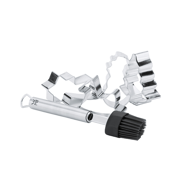 4er Set weihnachtliche Ausstechformen von Kaiser inkl. WMF Backpinsel