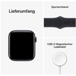 Apple Watch SE 2022 GPS 44mm Mitternacht Sportarmband Mitternacht
